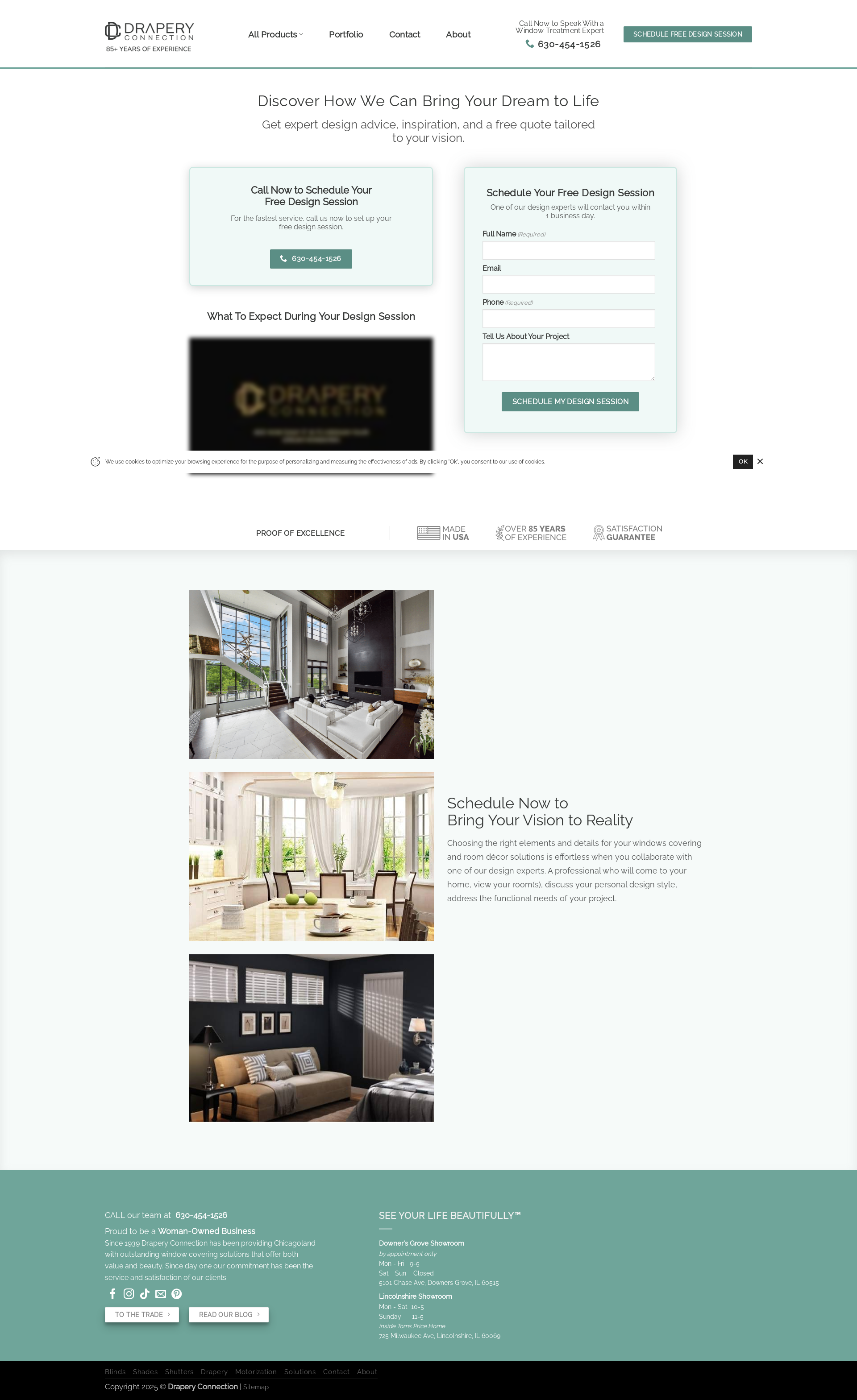 Before personalization - Consultation - Custom Window Covering Solutions | Drapery Connection