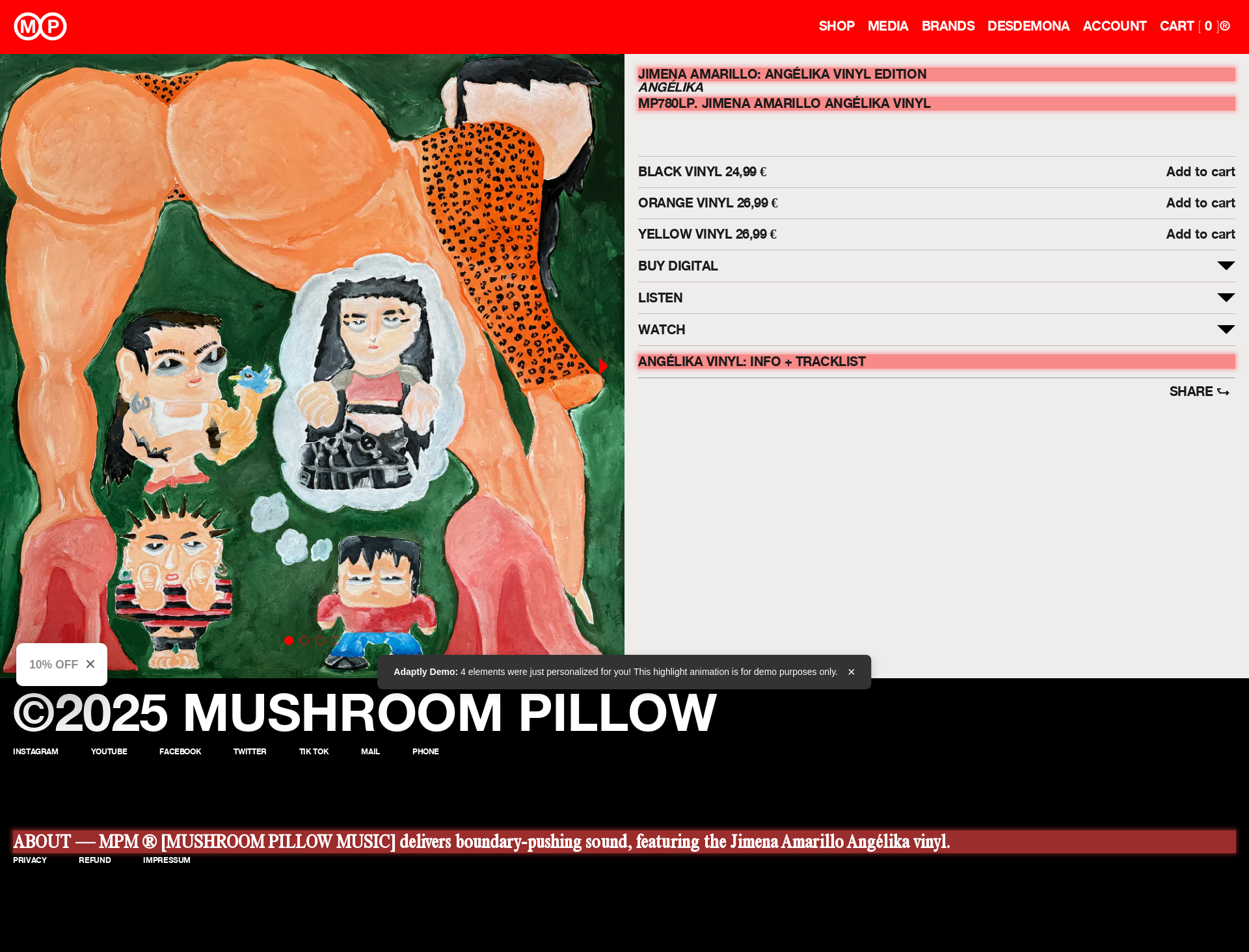 After personalization - MUSHROOM PILLOW — Angélika