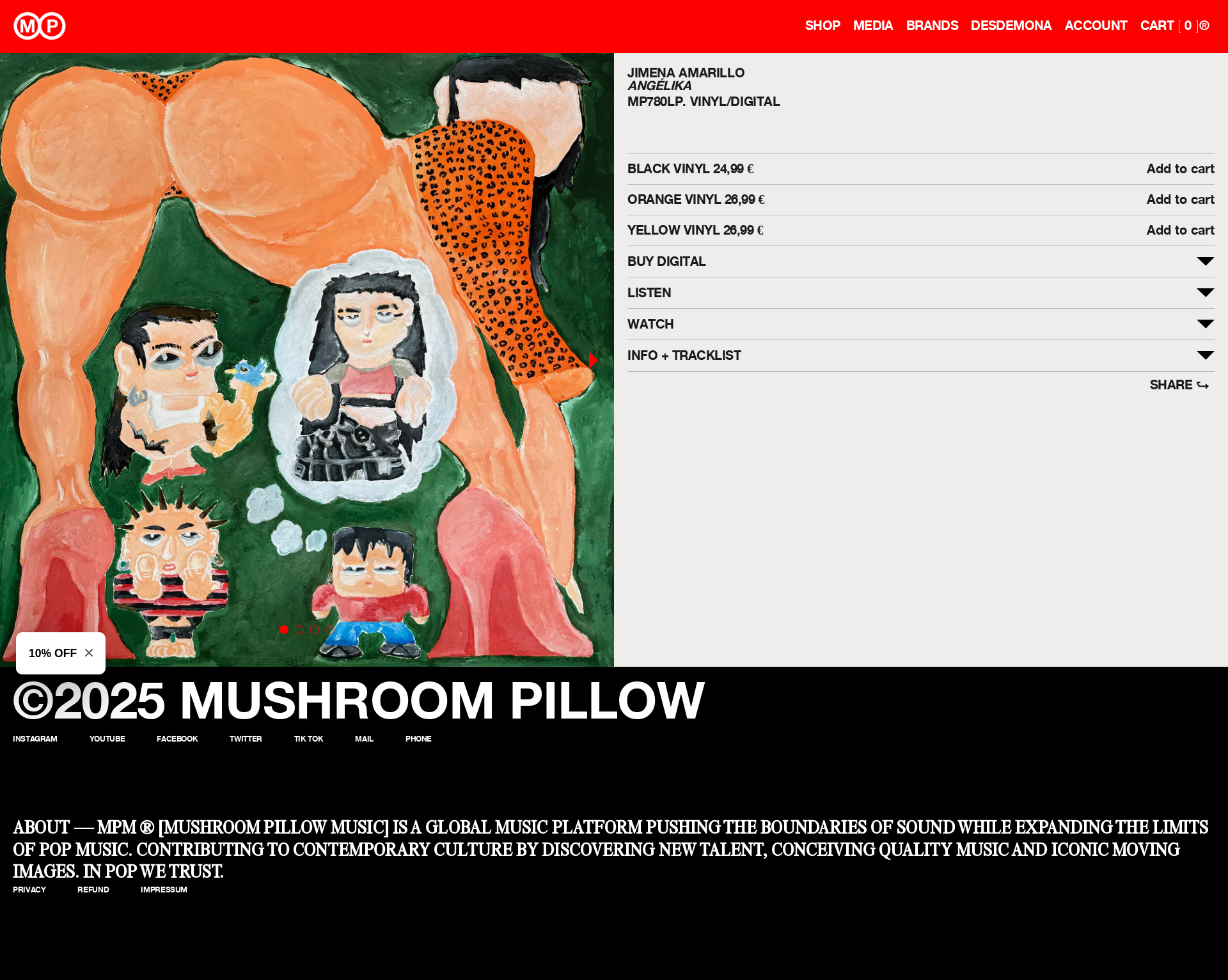 Before personalization - MUSHROOM PILLOW — Angélika