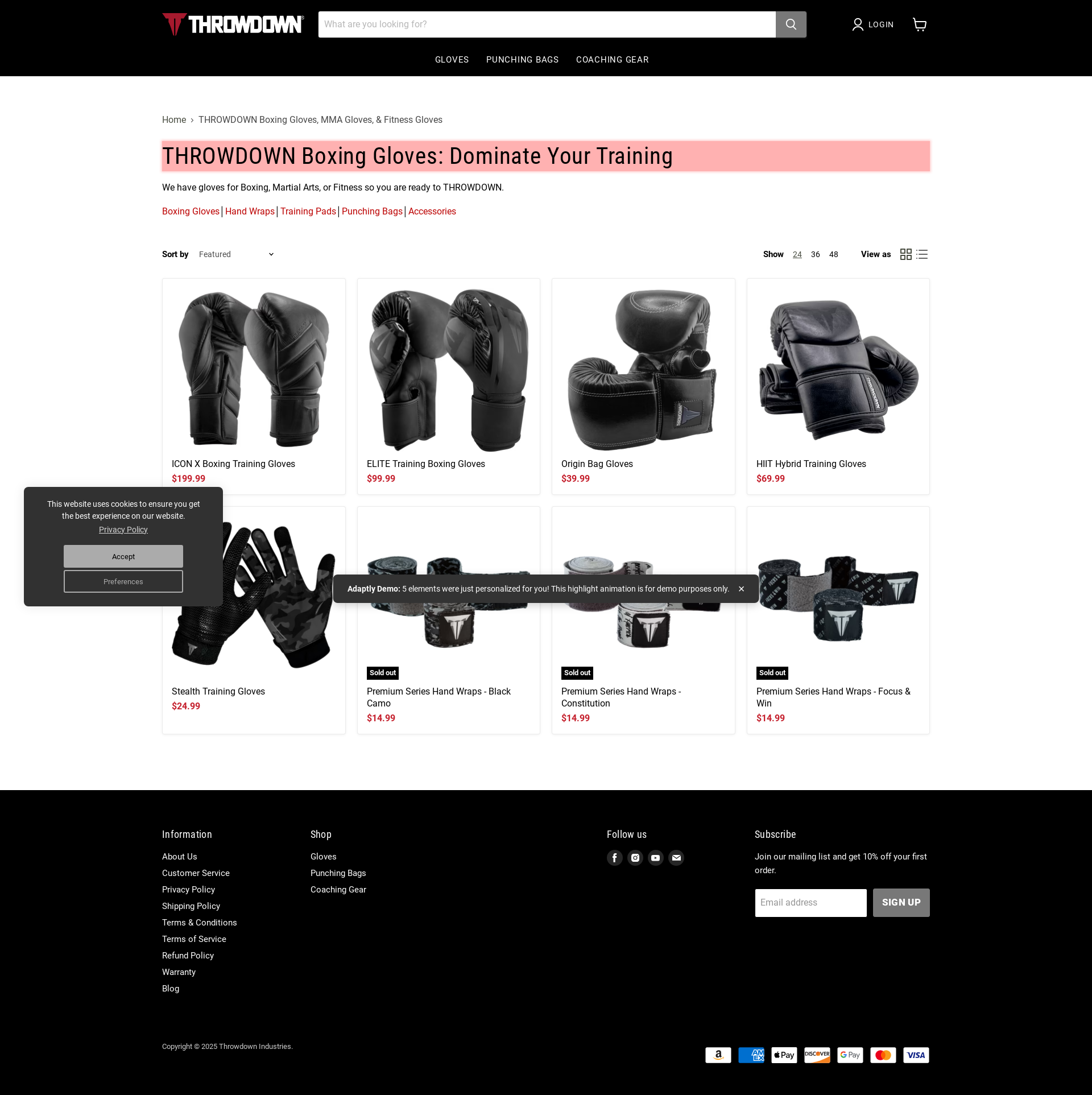After personalization - THROWDOWN Boxing Gloves │ MMA Gloves │ Weight Lifting GLoves