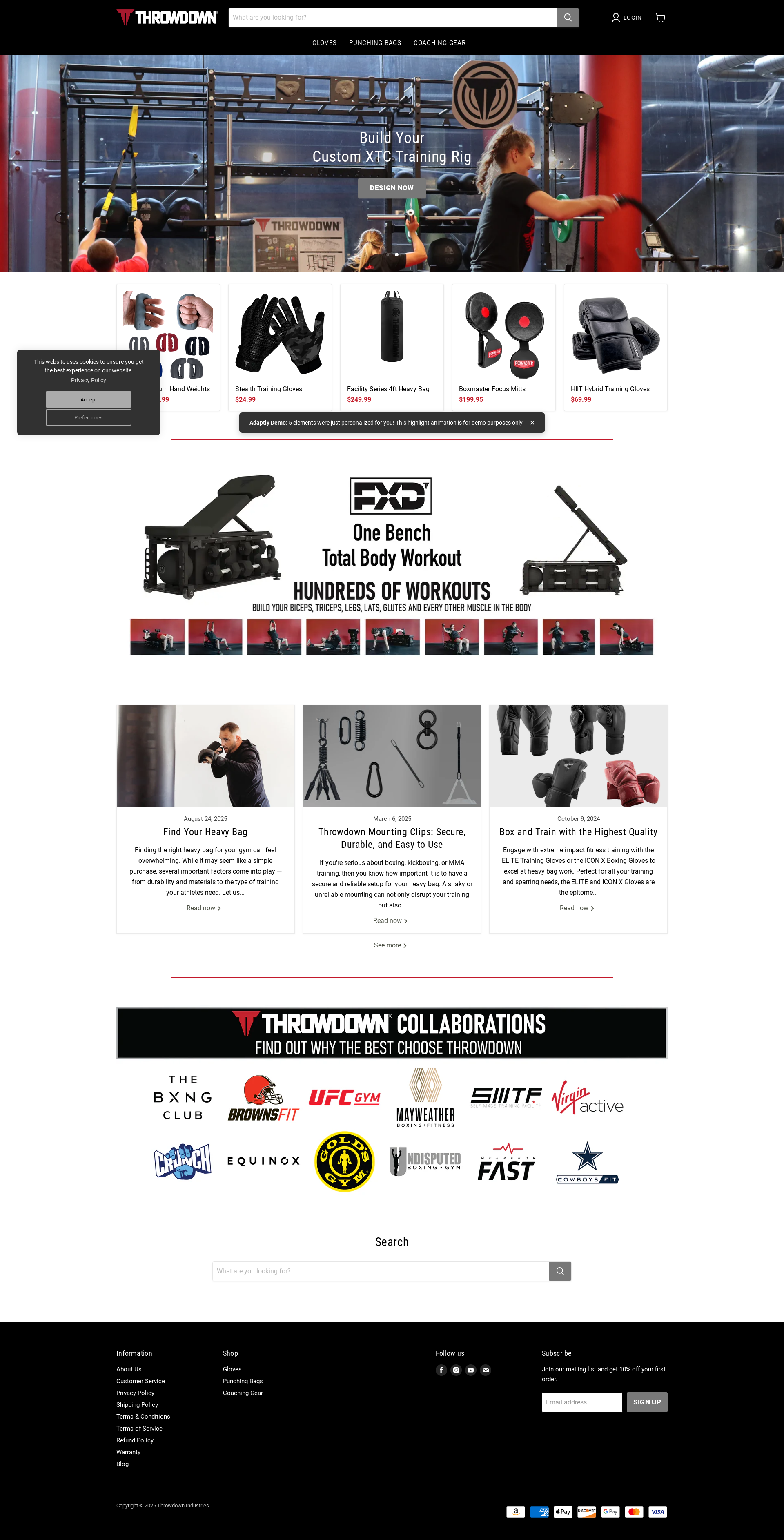 After personalization - THROWDOWN│MMA, Boxing, and Fitness Equipment