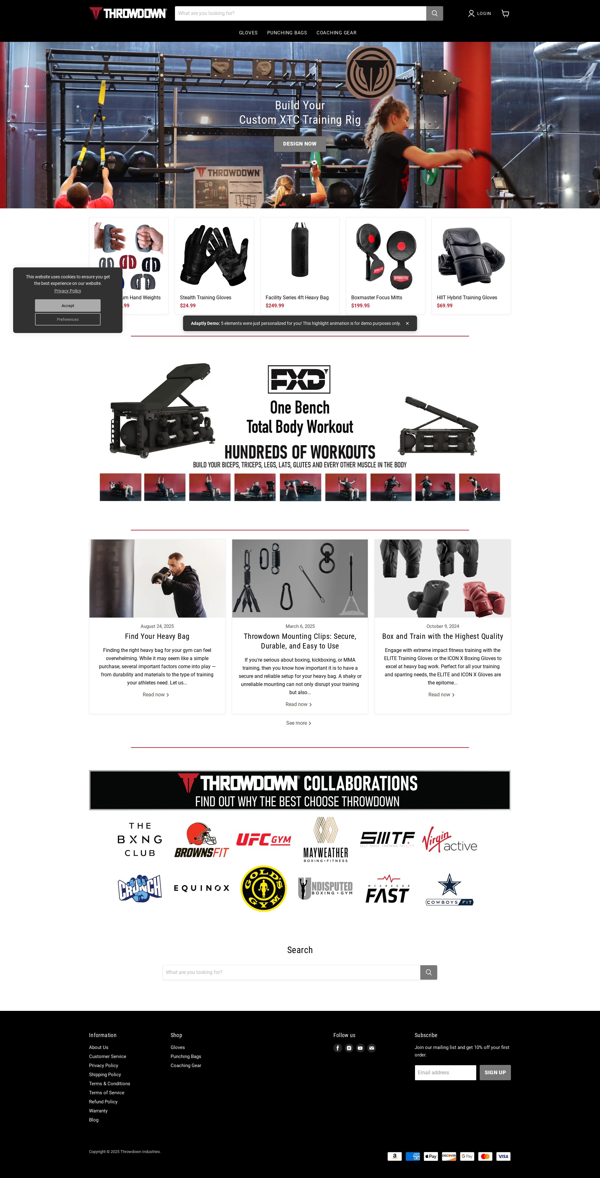 After personalization - THROWDOWN│MMA, Boxing, and Fitness Equipment