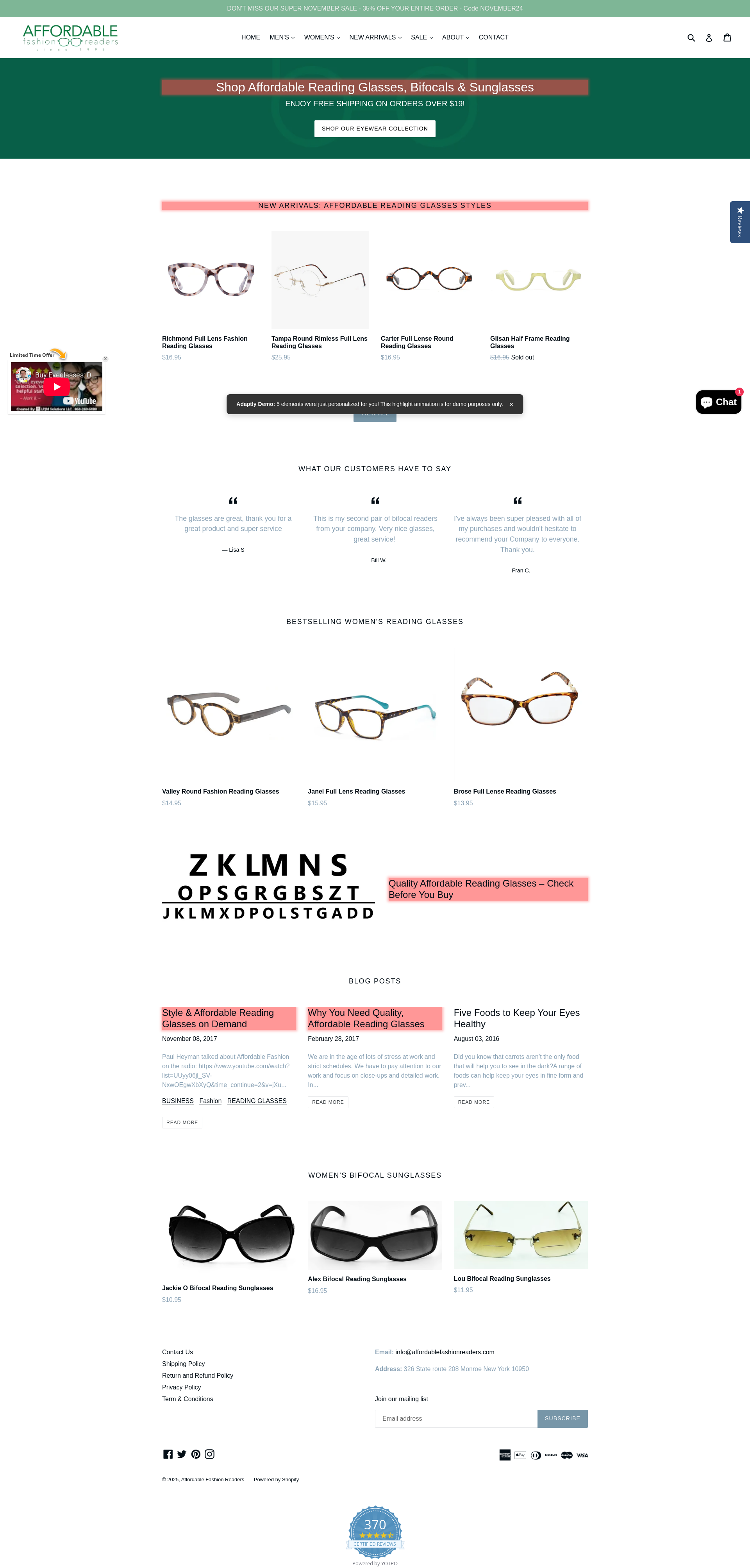 After personalization - Homepage