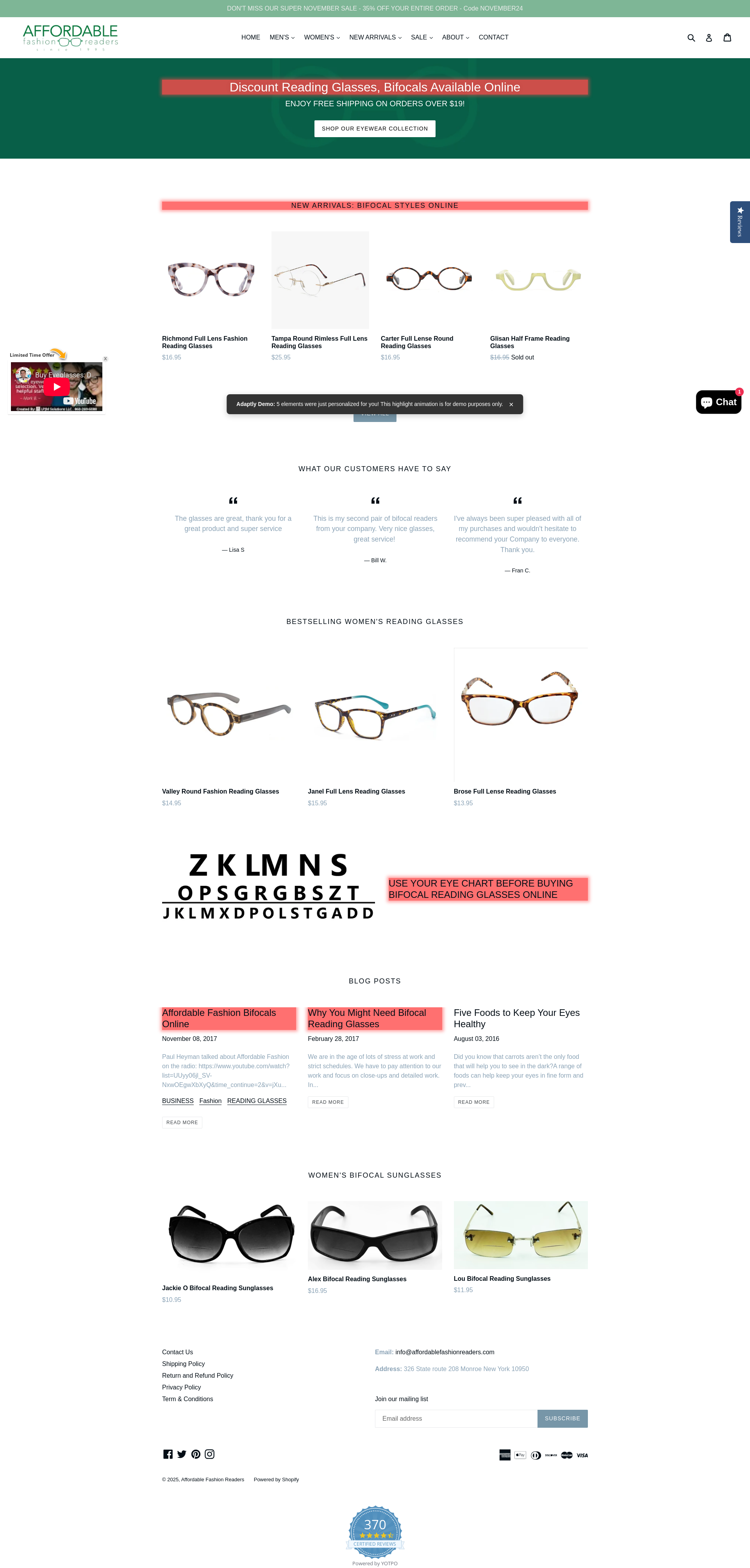 After personalization - Homepage