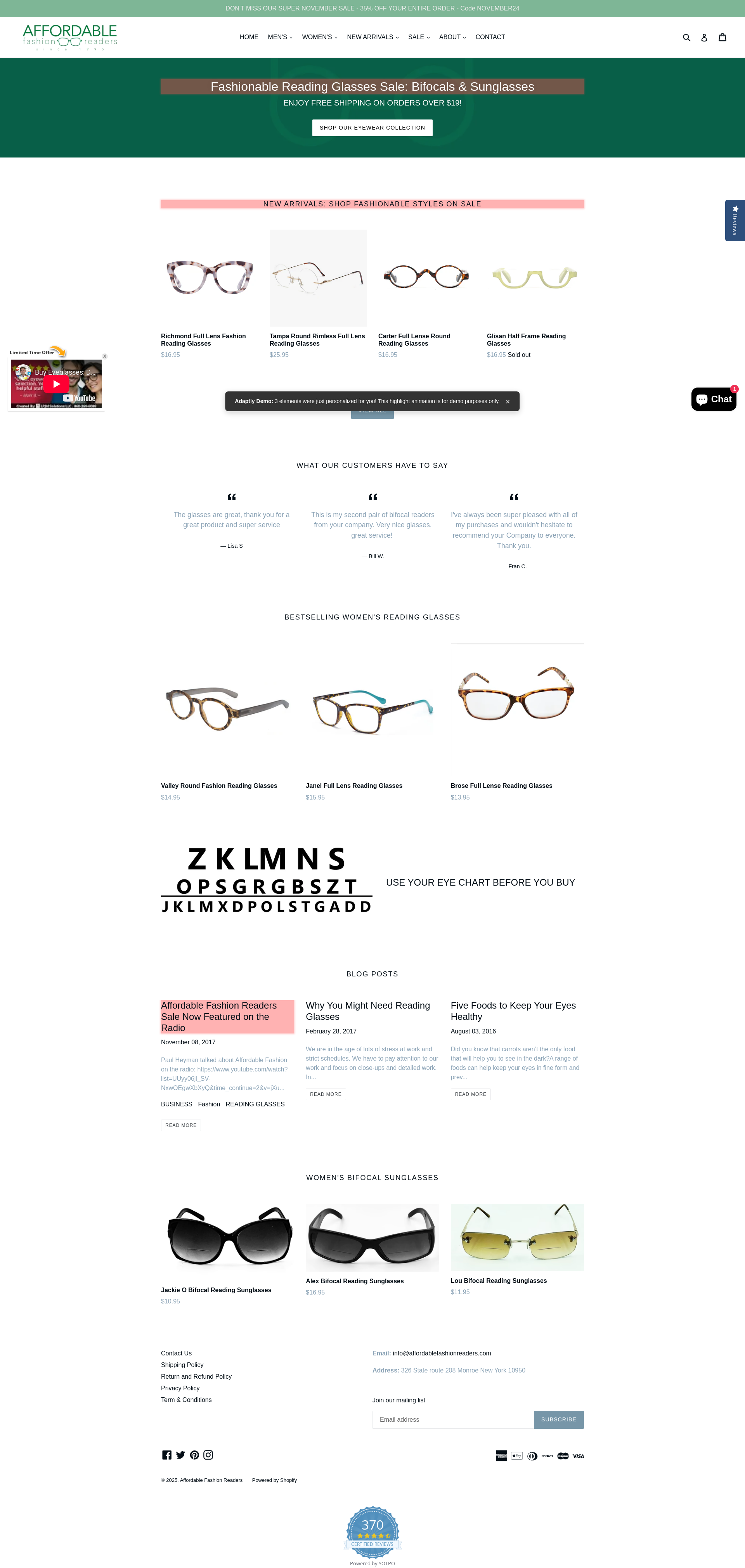 After personalization - Homepage