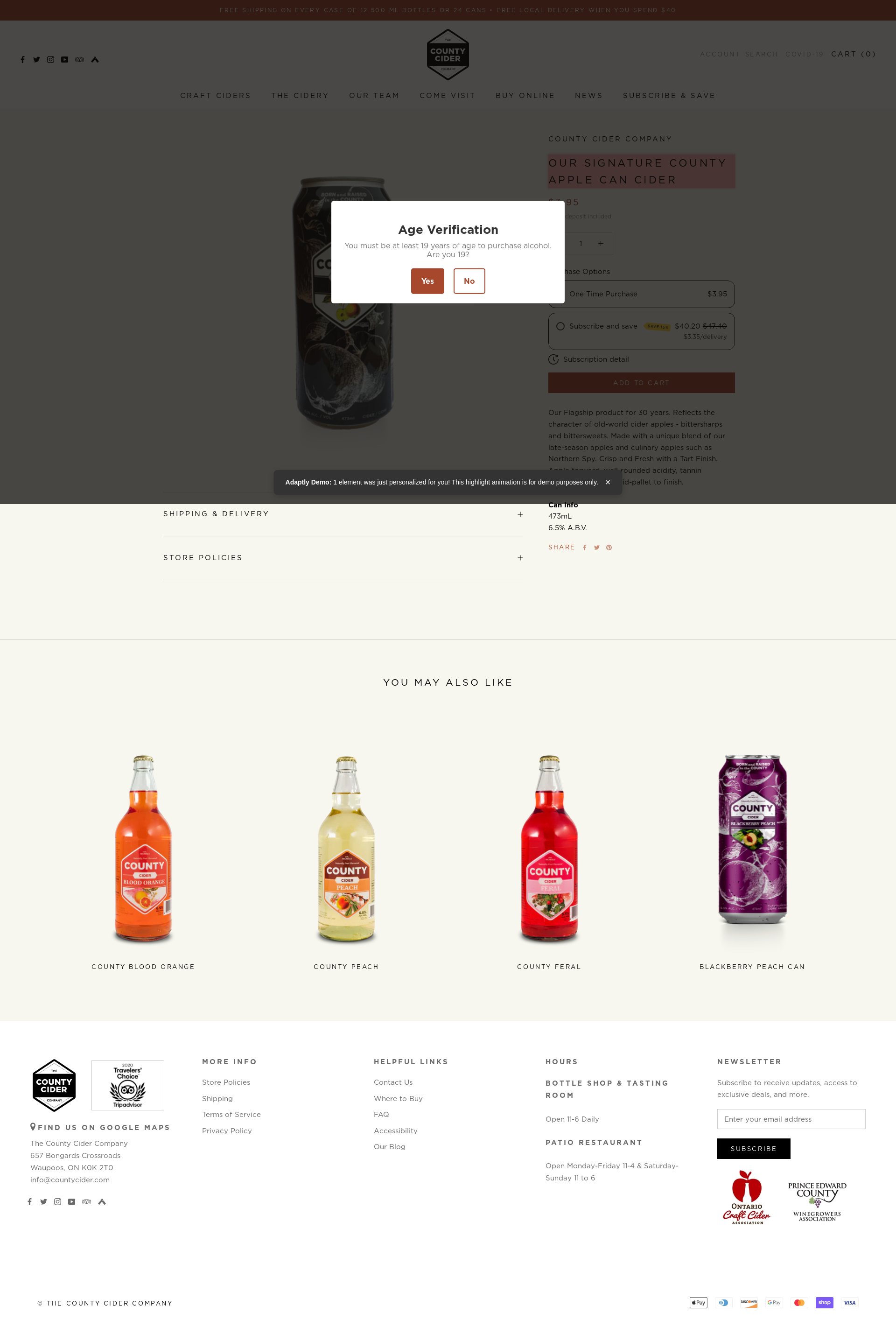 After personalization - County Apple Can