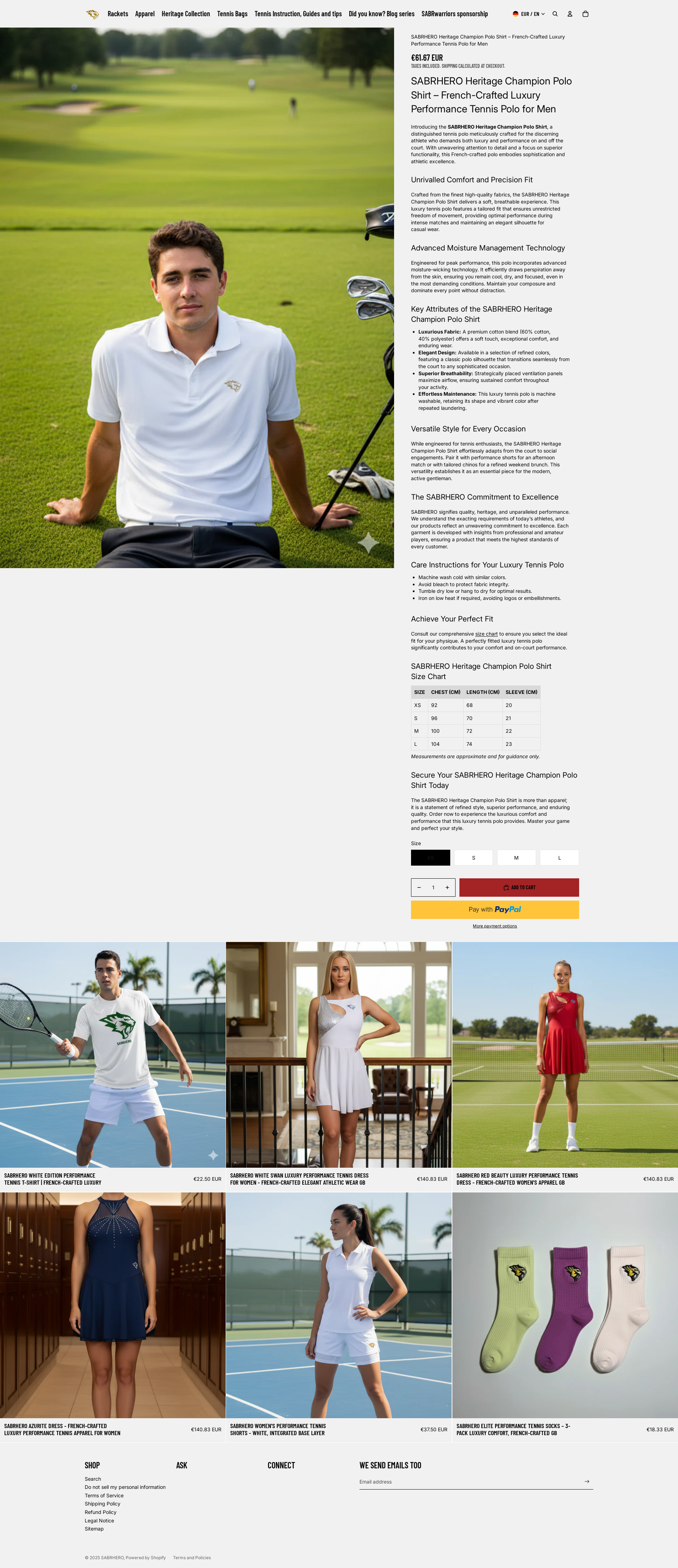 Before personalization - SABRHERO Golden Hour Luxury Tennis Racket - French-Crafted Pro