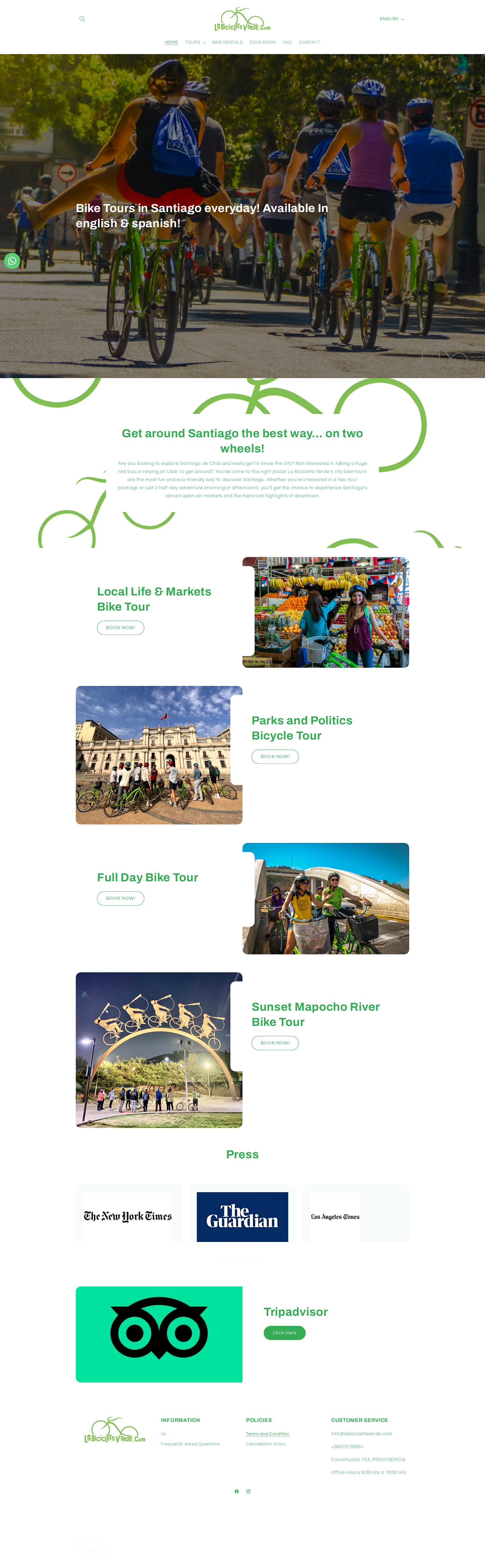 Before personalization - La Bicicleta Verde