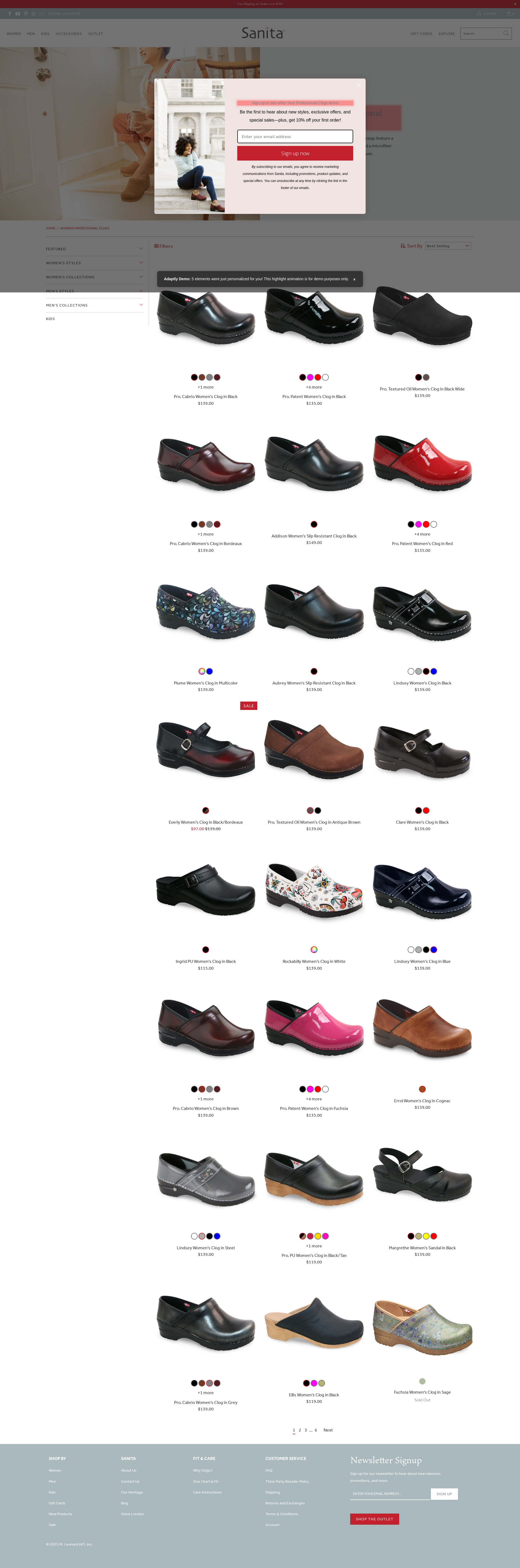 After personalization - Beautiful Women's Professional Clogs