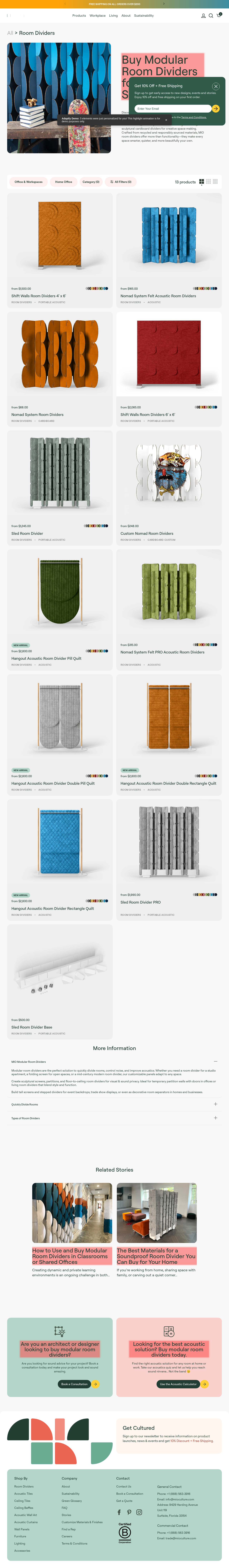 After personalization - Modular Room Dividers Collection
