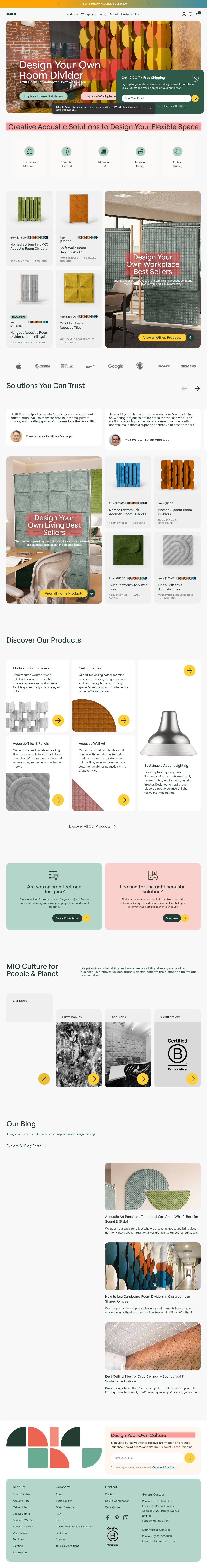 After personalization - MIO Culture Homepage