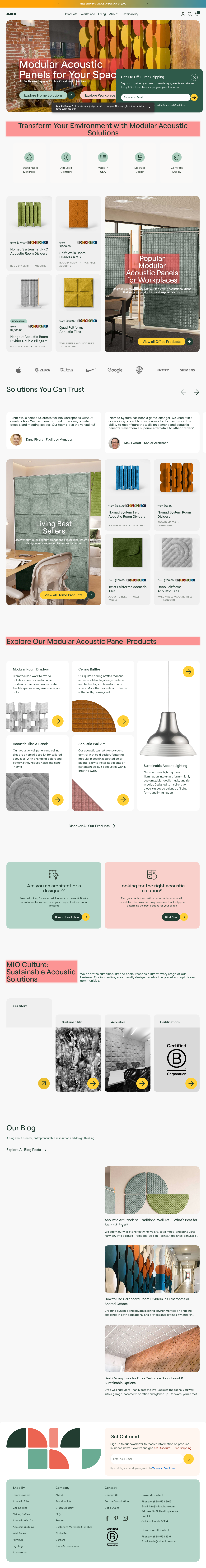 After personalization - MIO Culture Homepage